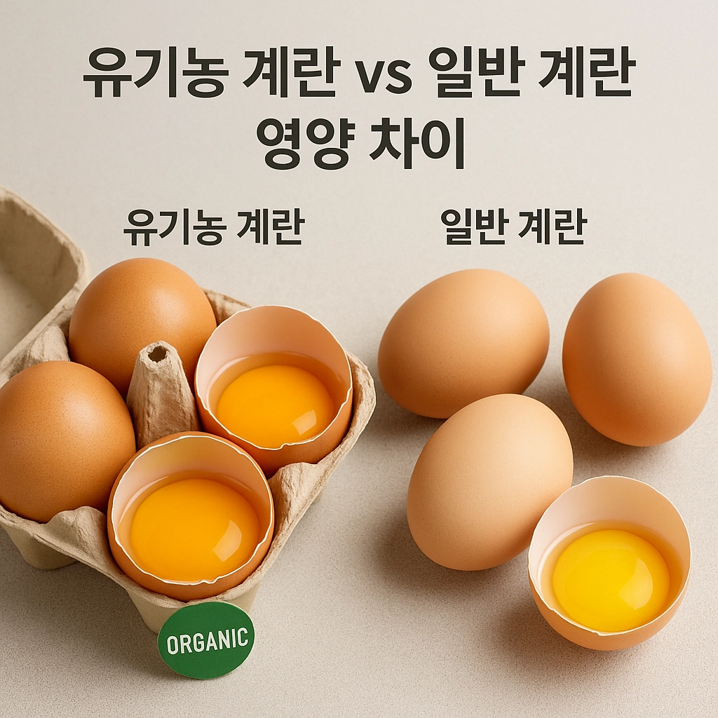 유기농 계란 vs 일반 계란 영양 차이
