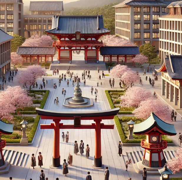 일본 대학교 풍경사진