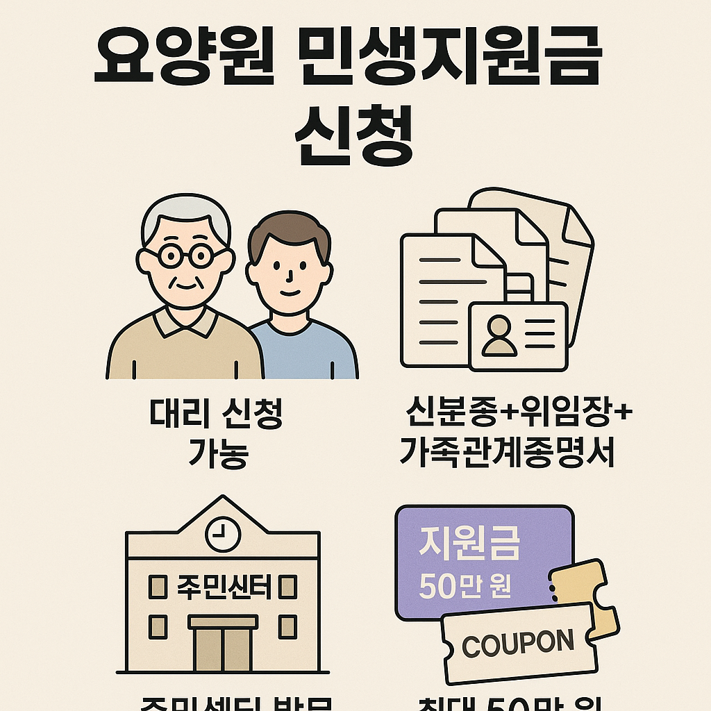 요양원 민생지원금 신청