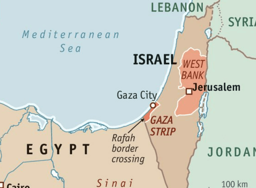 이스라엘 팔레스타인 지도