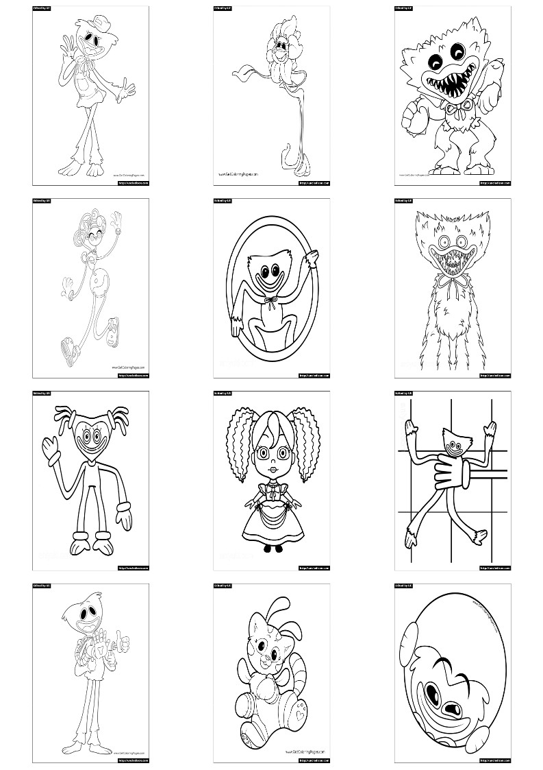 파피플레이타임 색칠공부 도안