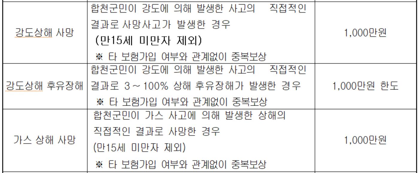 합천군 군민안전보험
