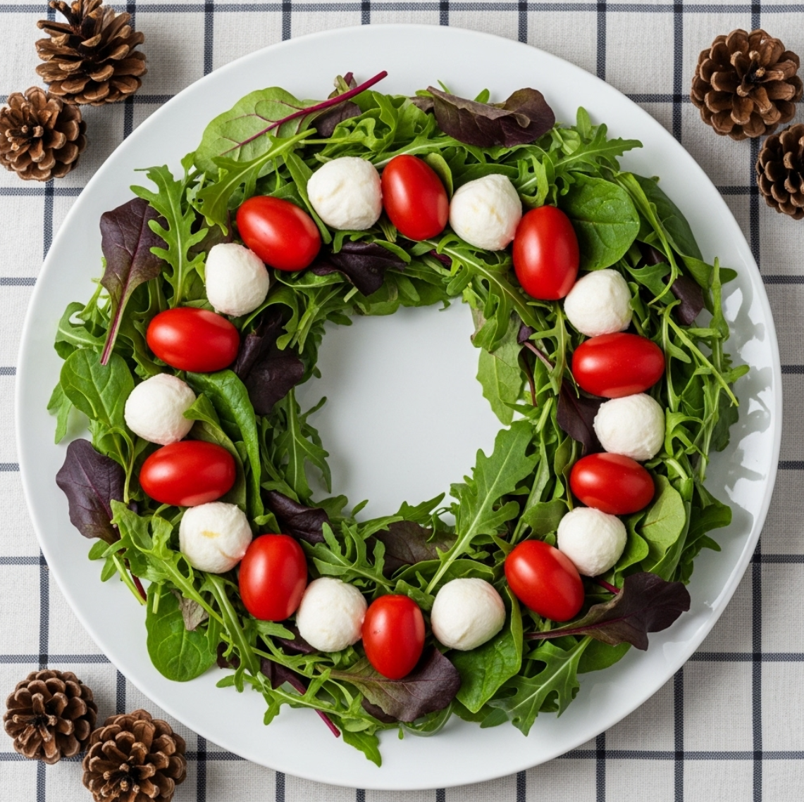 시즌 분위기 물씬: 리스 샐러드 &amp; 케이크