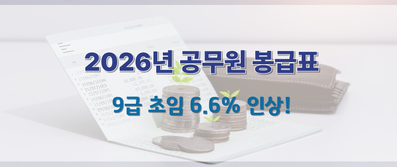 2026년 공무원 봉급표