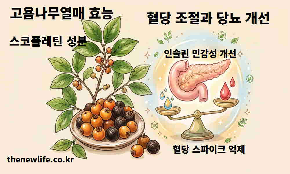 고욤나무열매 효능 혈당 조절 당뇨 개선