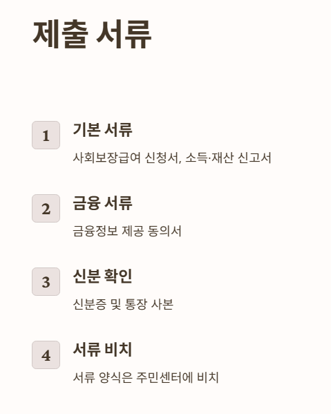 제출 서류