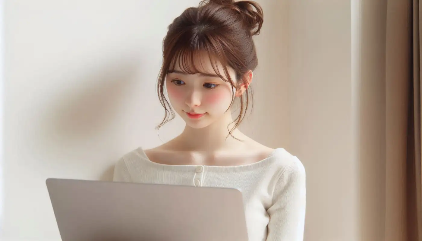 오케이엑스-거래소-방법을-알아보는-여성의-모습