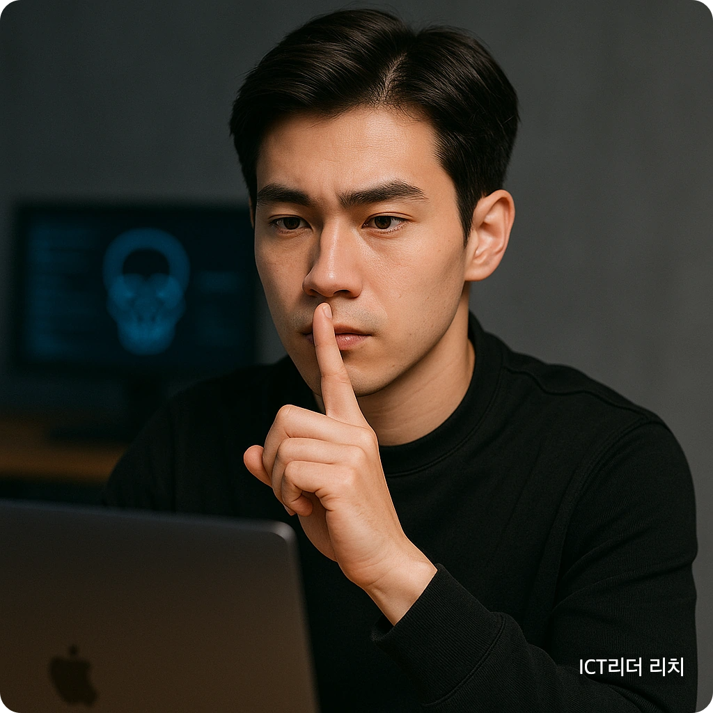 해커와 다크웹을 상징하는 남성 썸네일 이미지