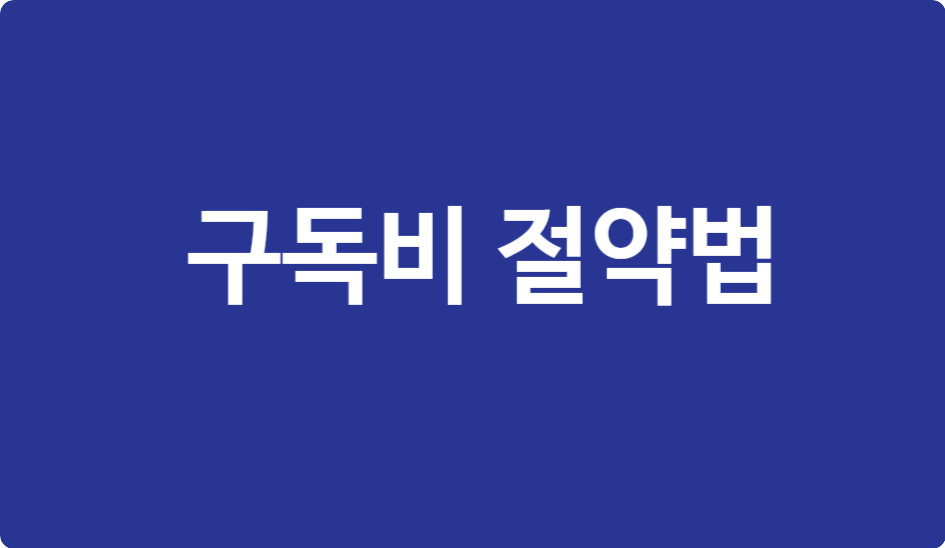 2025 생활 필수 구독 서비스 비용 절약법 – 넷플릭스·쿠팡·통신비까지 한번에 줄이기