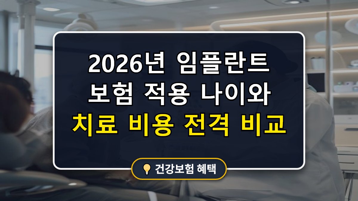임플란트 건강보험 적용 나이 및 치과 치료비용 비교 메인 썸네일 이미지