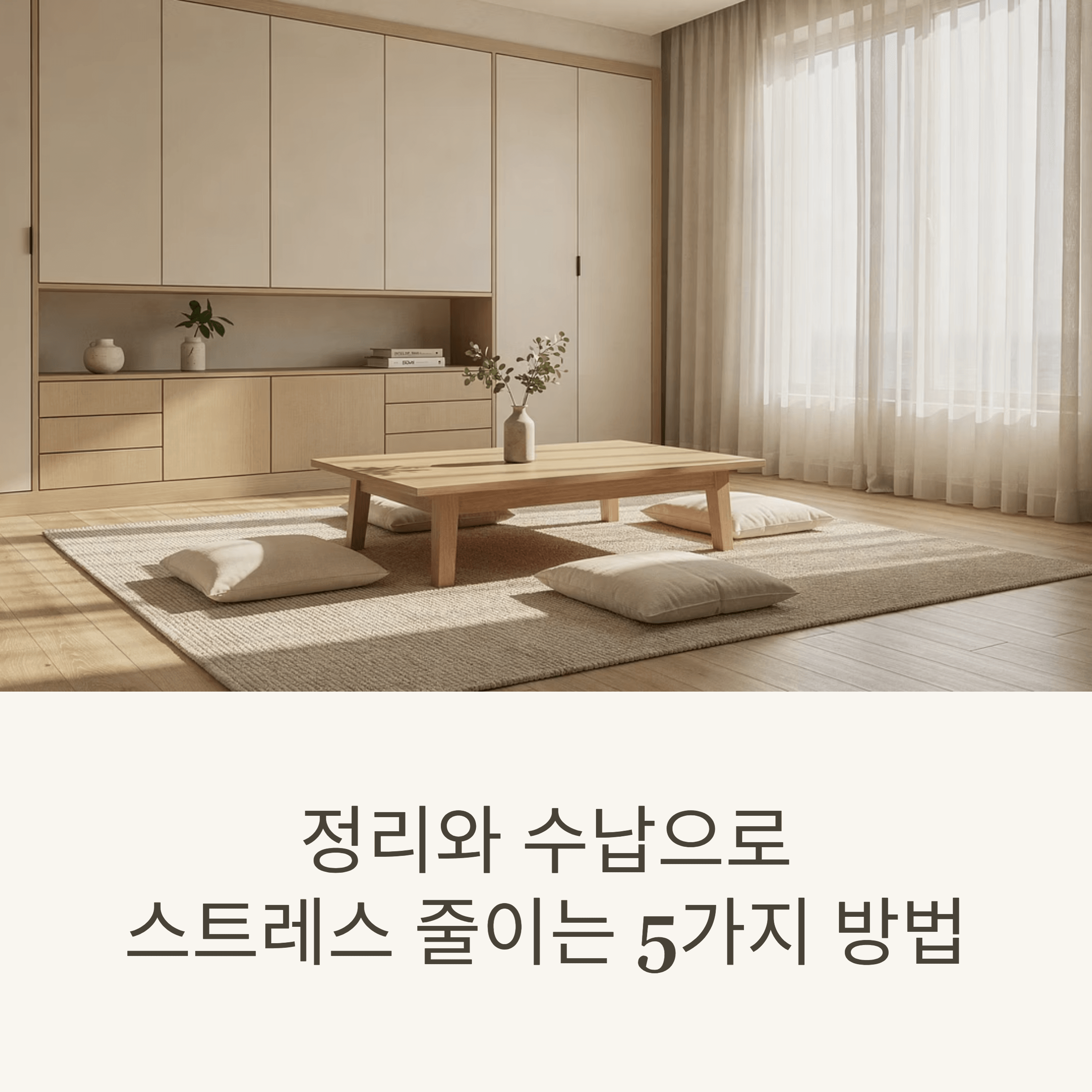 정리와 수납으로 스트레스를 줄이는 5가지 방법