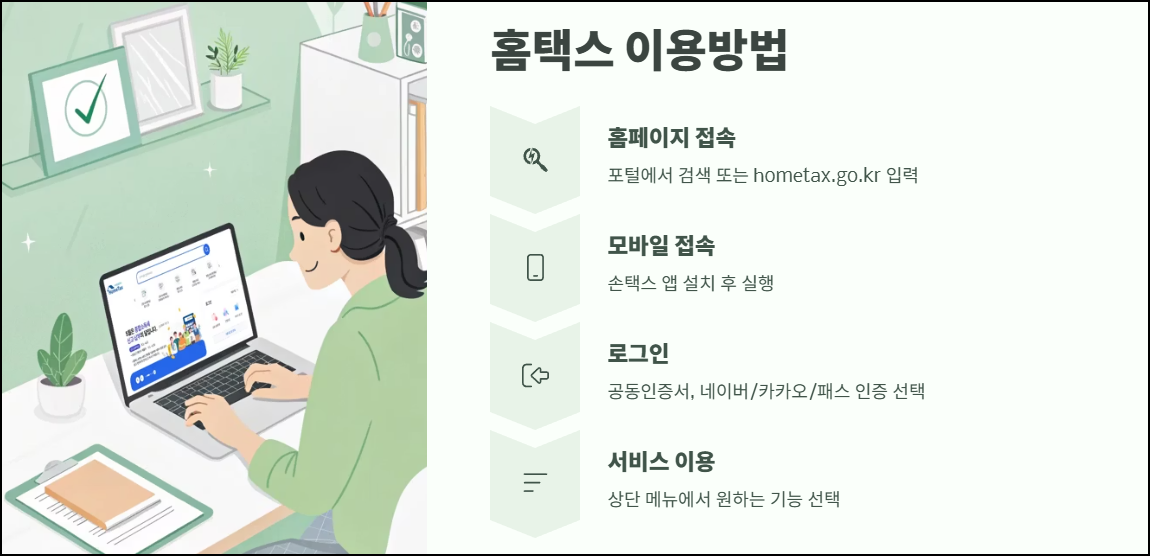국세청 홈택스 이용방법