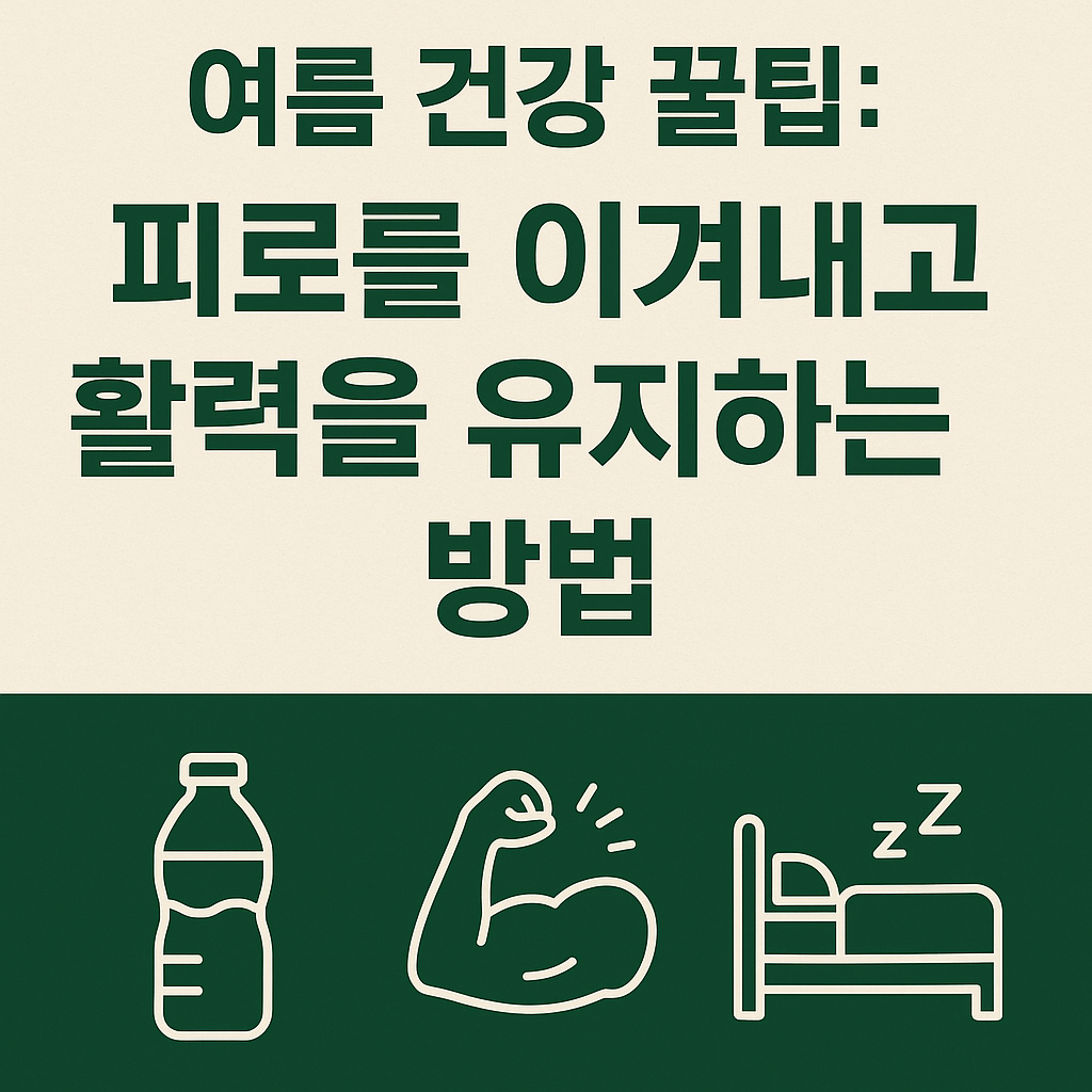 여름 건강 꿀팁: 피로를 이겨내고 활력을 유지하는 방법