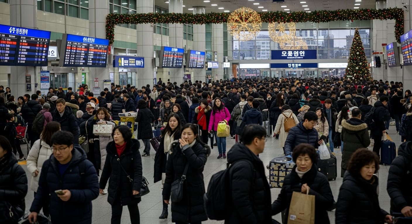 추석 연휴 운행되는 SRT 열차 출발 장면