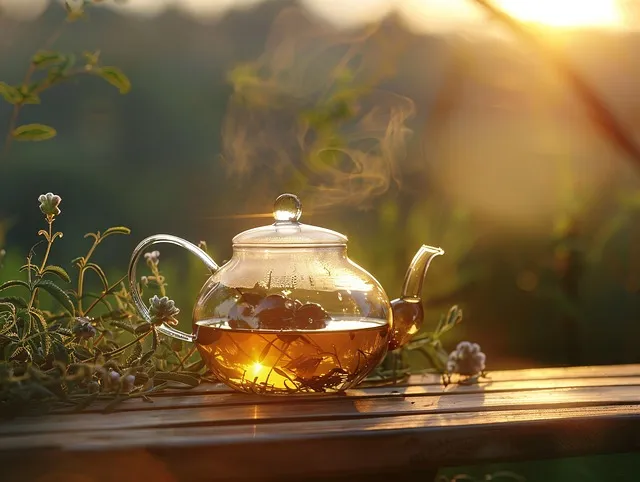 알레르기 확인하는 돼지감자차