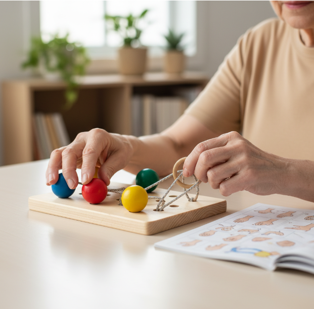 노년기 뇌 가소성 강화와 인지 기능 보존에 관한 미세 운동 자극 기전 시각화 자료