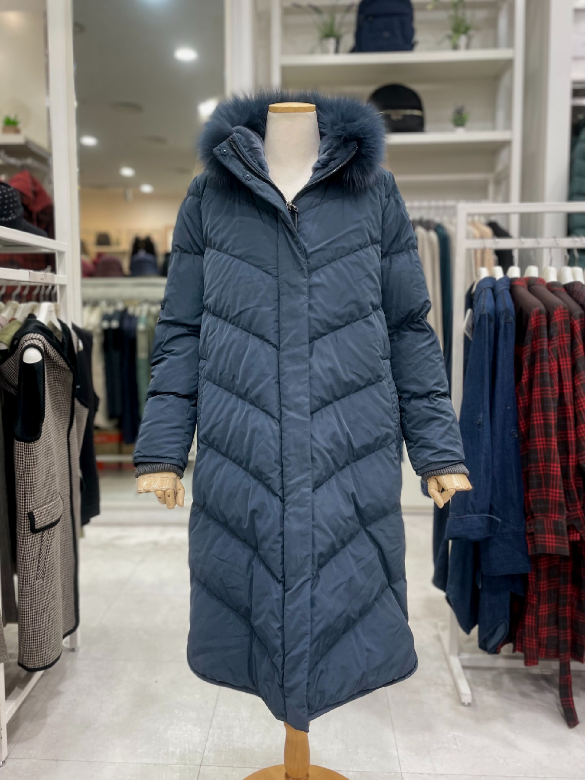 크로커다일레이디 탈부착 롱 밍크 패딩 CL9WLP104