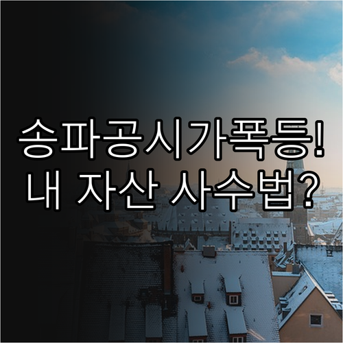 올해 송파구 공시가격 상승 폭 분석 ..