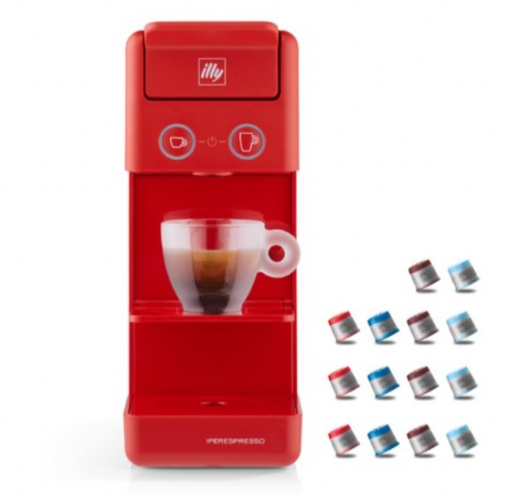 일리 커피머신 레드 정면