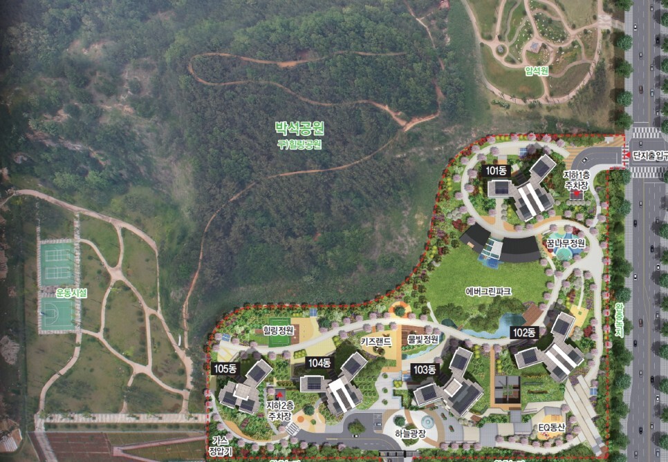 영종하늘도시 화성 파크드림 1차 - 단지 배치도