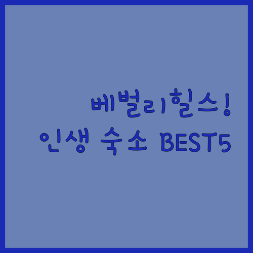 미국 베벌리힐스 호텔 위치 및 서비스..