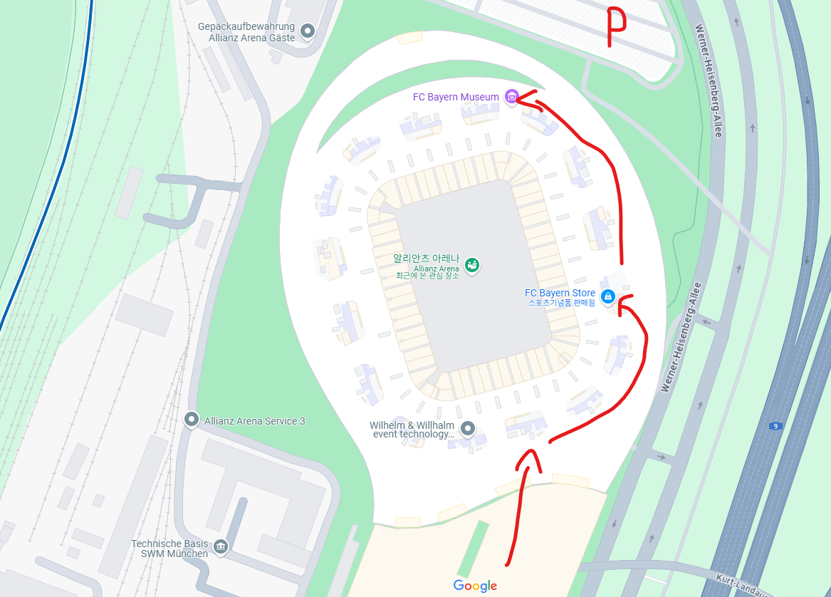 알리안츠 아레나 구글지도