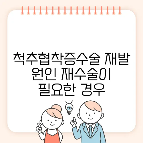 척추협착증수술 재발 원인 재수술이 필요한 경우
