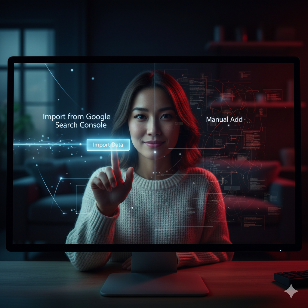 GSC에서 가져오기를 선택하는 마법의 갈림길
