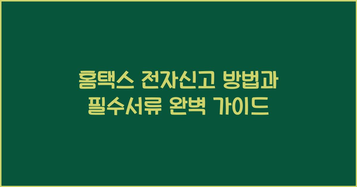 홈택스 전자신고