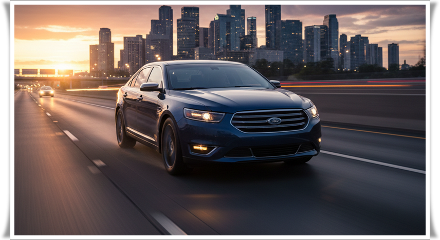 도로 위 포드 토러스 주행 사진