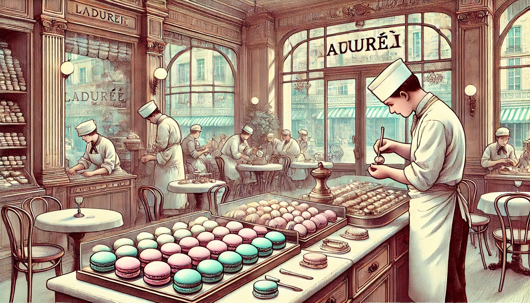 프랑스에서의 진화 현대 마카롱