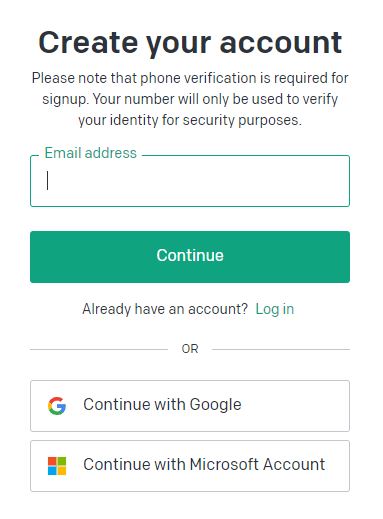 Chatgpt 홈페이지 가입