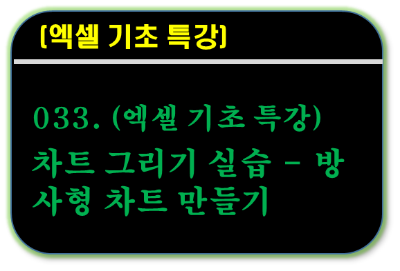 엑셀 방사형 차트 만들기