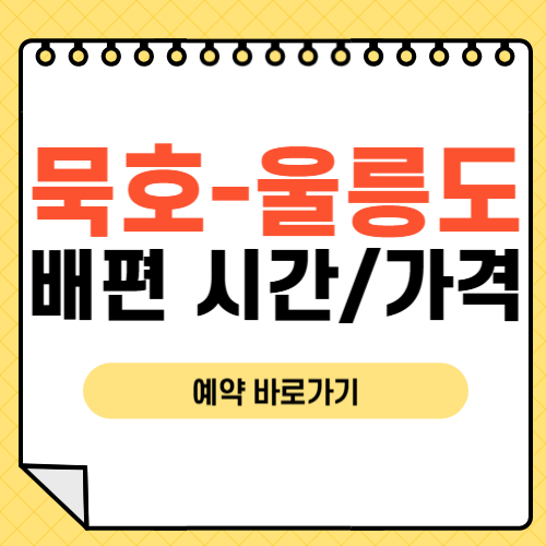 묵호항에서 울릉도 배편시간-썸네일