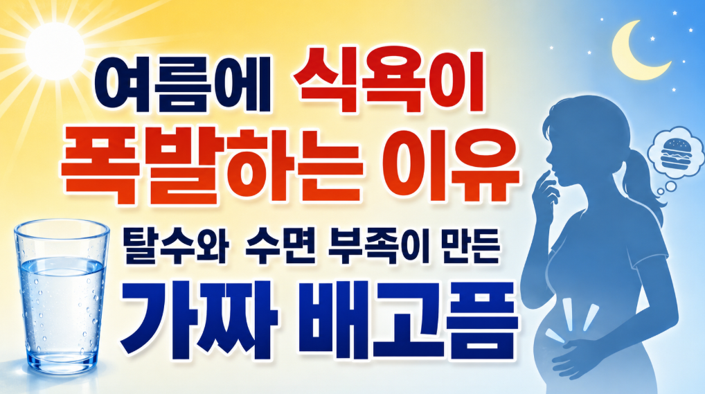 여름에 식욕이 폭발하는 이유: 탈수와 수면 부족이 만든 가짜 배고픔