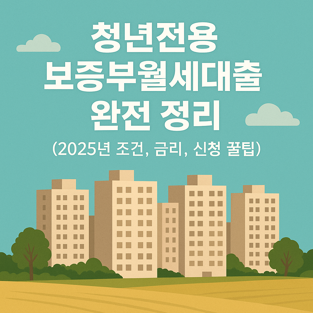 청년전용 보증부월세대출 완전 정리 (2025년 조건, 금리, 신청 꿀팁)