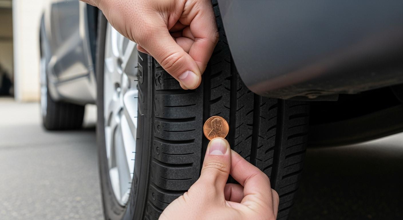 자동차 타이어 확인하는 방법