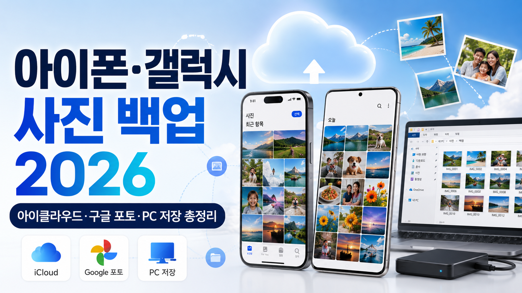 아이폰·갤럭시 사진 백업 방법 2026