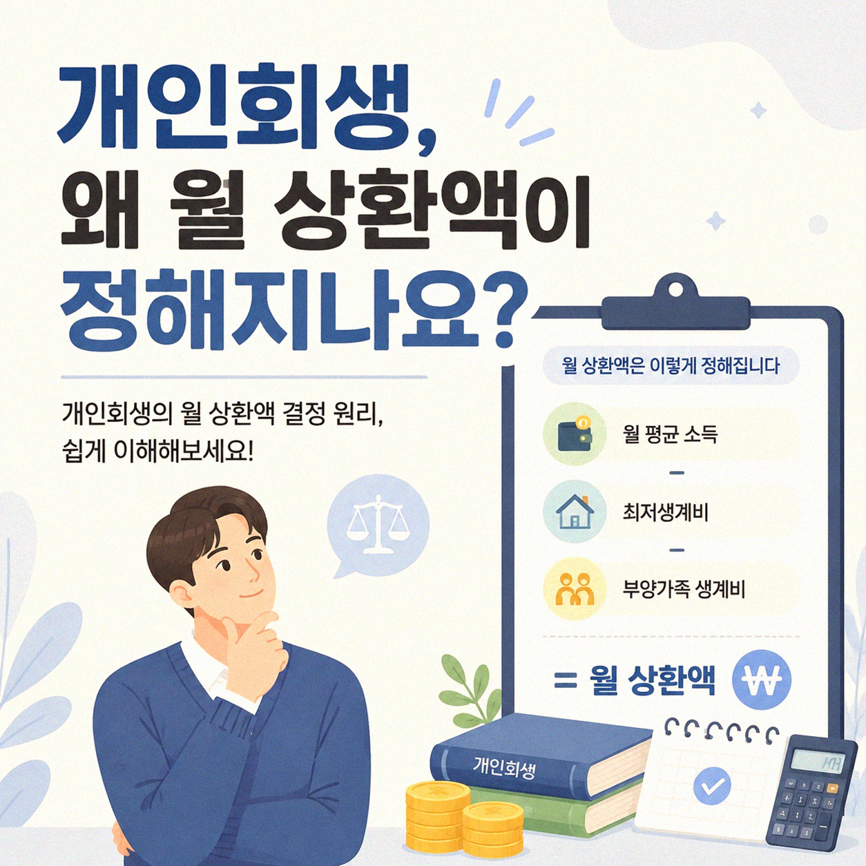 대부빚 6천만원, 개인회생으로 월 얼마씩 갚아야 할까