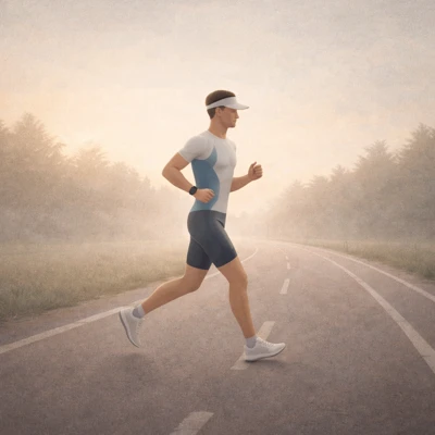 강도를 올리지 않아도 체력이 안정적으로 쌓이고 있음을 느끼는 철인3종 훈련의 한 장면