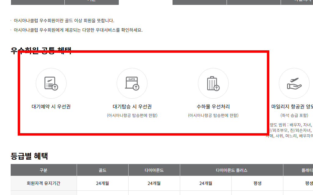 아시아나 마일리지 사용방법 소개