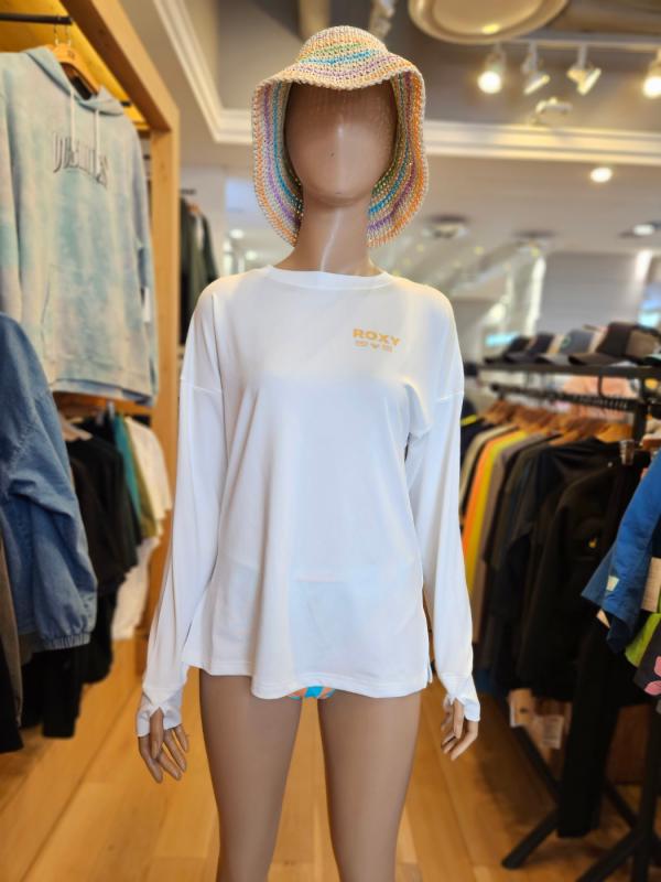 록시 여성 긴소매 루즈핏 래쉬가드 RD21RS099_WHT