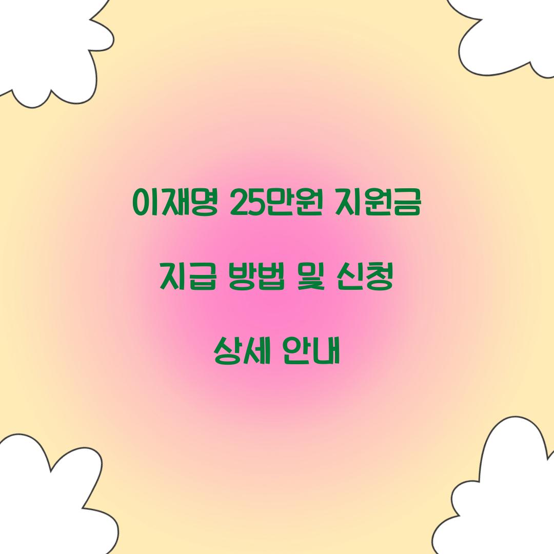 이재명 25만원 지원금