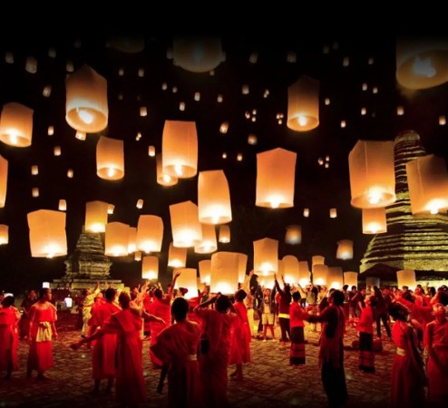 태국 치앙마이 이펭 축제