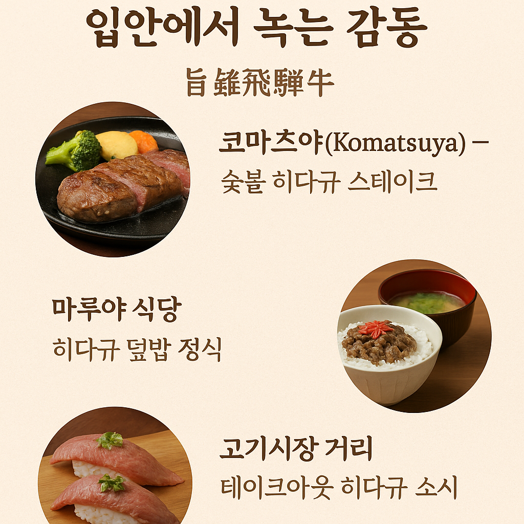 히다규 미식 여행 – 현지인 맛집 리스트