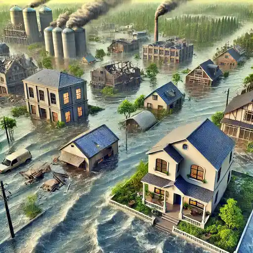 풍수해 공장&amp;#44; 주택 피해 이미지