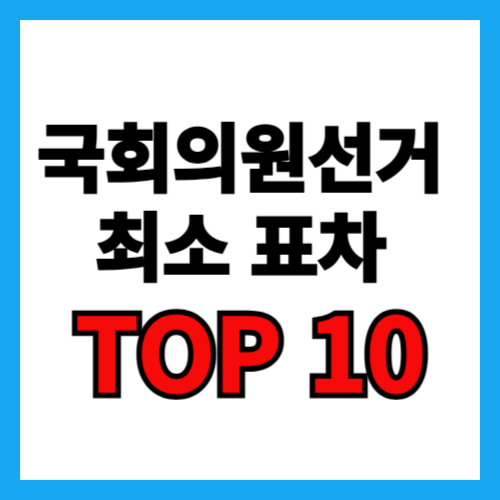 국회의원선거 최소 표차 TOP 10&#44; 제22대 국회의원 선거