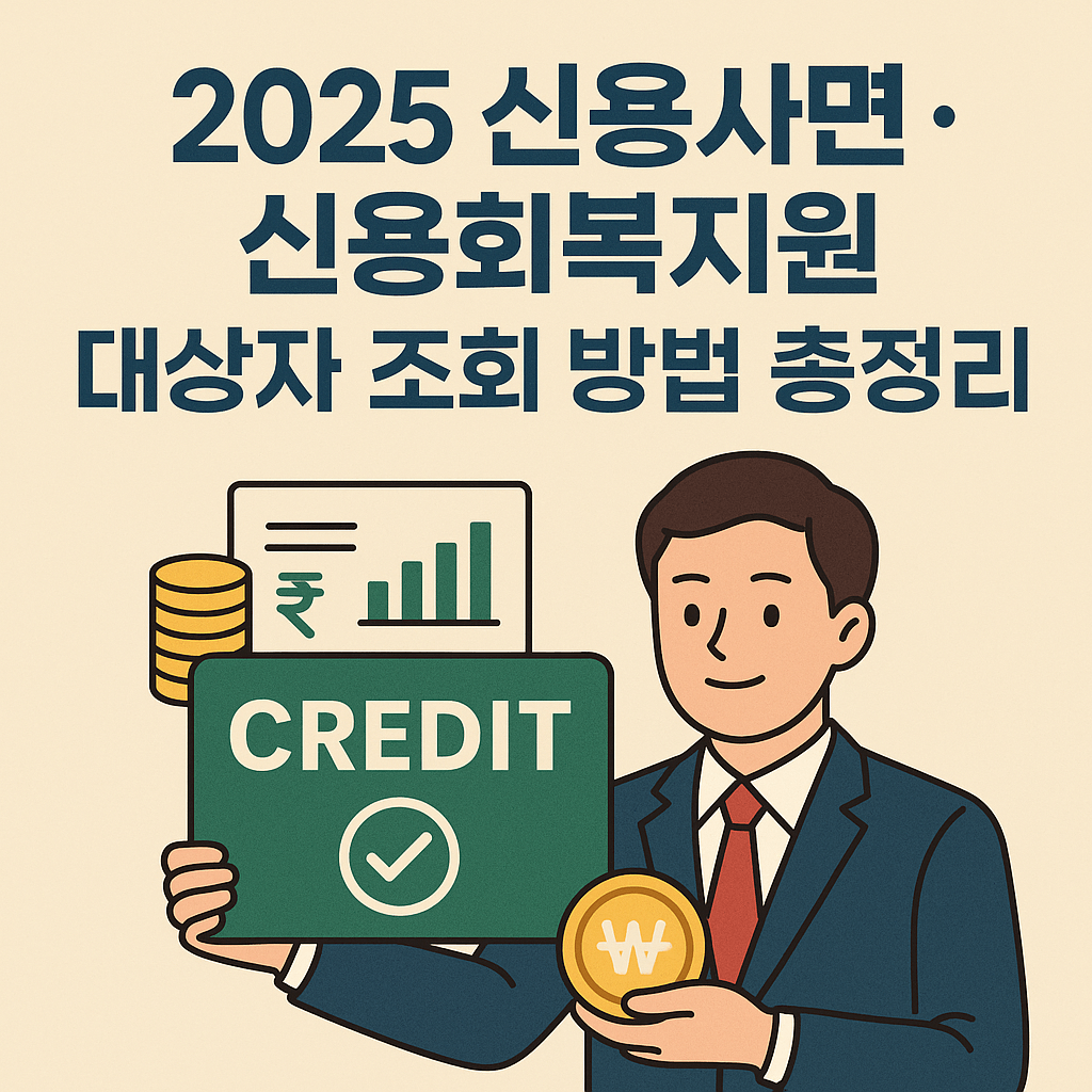 신용사면 신용회복지원 대상자 조회방법