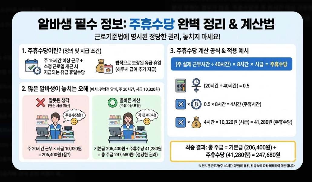 2026년 최저시급 실수령액 완벽 계산법