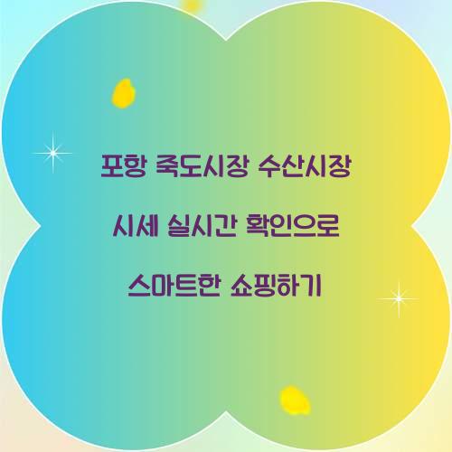 포항 죽도시장 수산시장 시세 실시간 확인